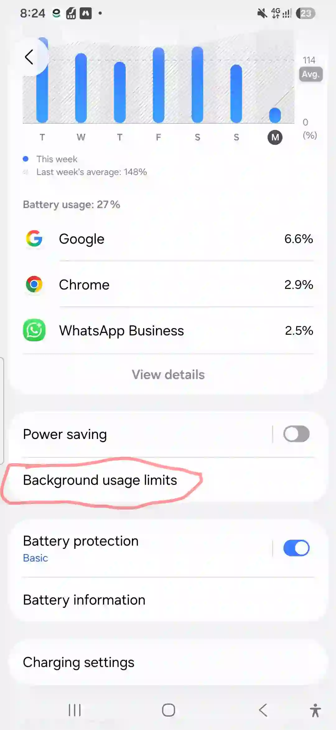 Accessing Background Usage Limits