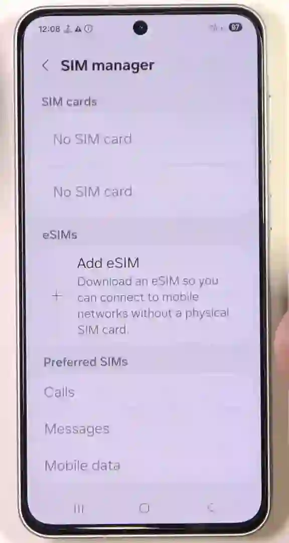 Galaxy A56 5G Add eSIM 3rd step