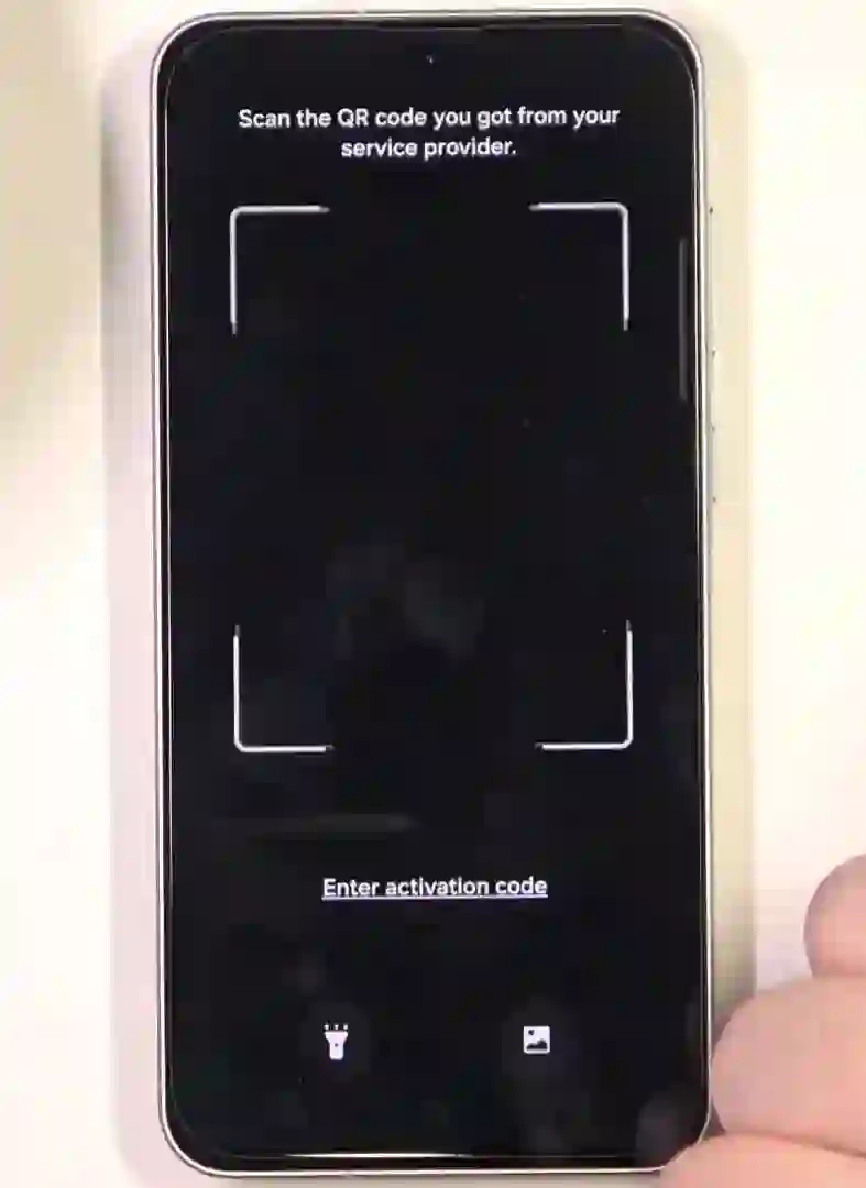 Galaxy A56 5G Add eSIM scan QR code