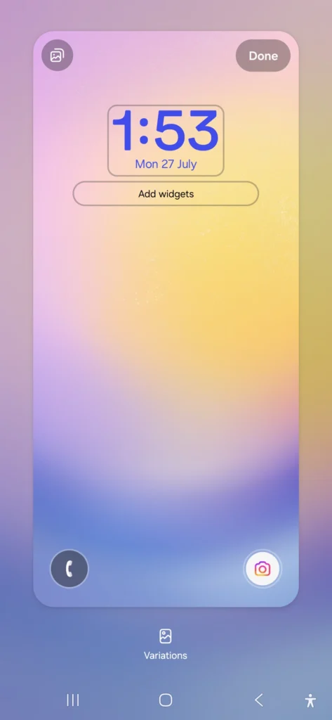 Samsung Galaxy A56 Lock Screen Customization Editor