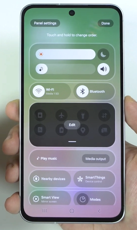Samsung Galaxy A56 Quick Panel Edit Customization