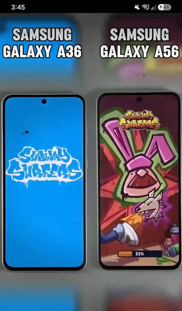 Sustained load check: Booting up games side-by-side to monitor how the Snapdragon 6 Gen 3 and Exynos 1580 handle thermals and load times
