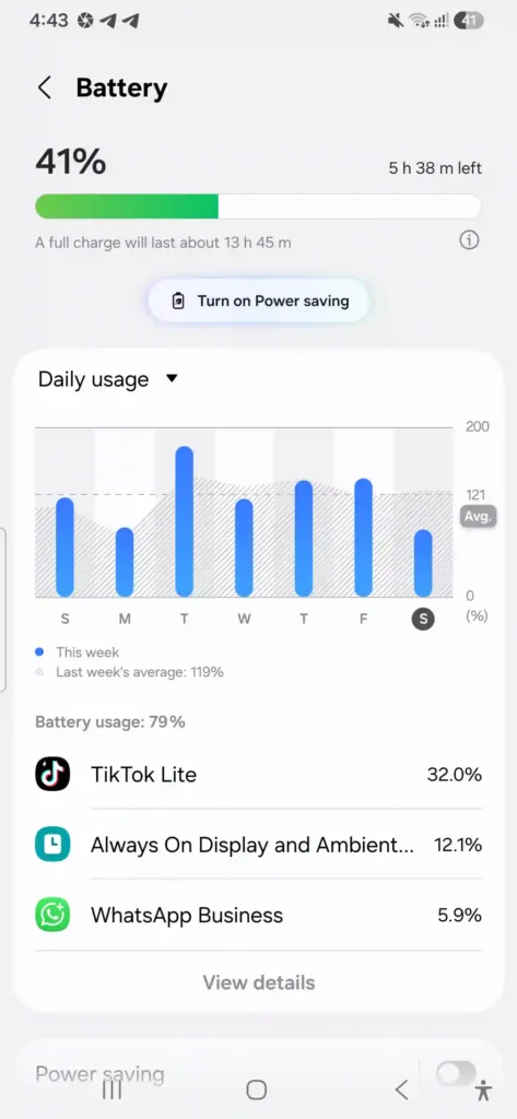 One UI background usage limits menu on Samsung Galaxy A56 with deep sleeping apps configuration