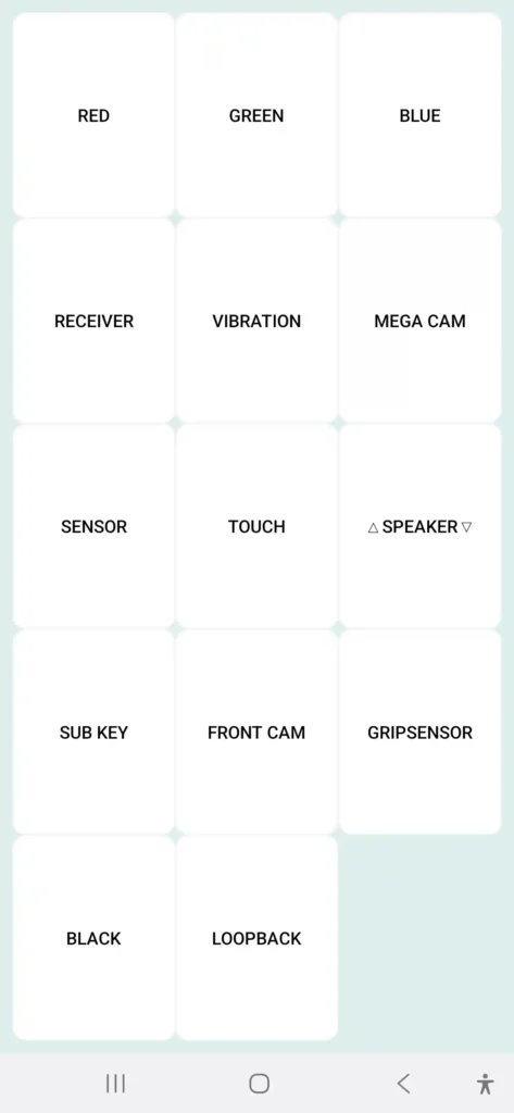 Samsung Galaxy A56 Hardware Diagnostic Test Menu (*#0*#)