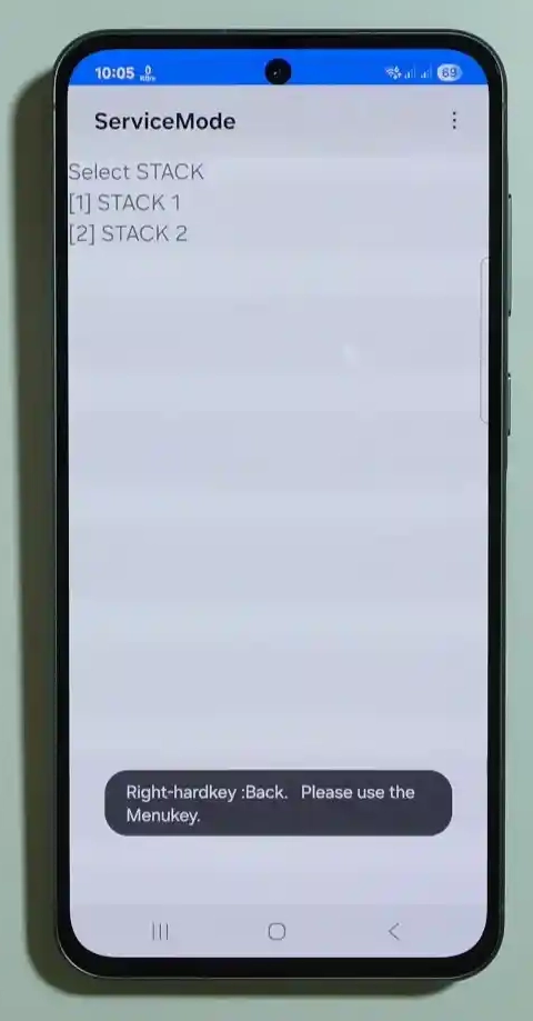 Samsung Galaxy A56 Service Mode Stack Screen (*#0011#)