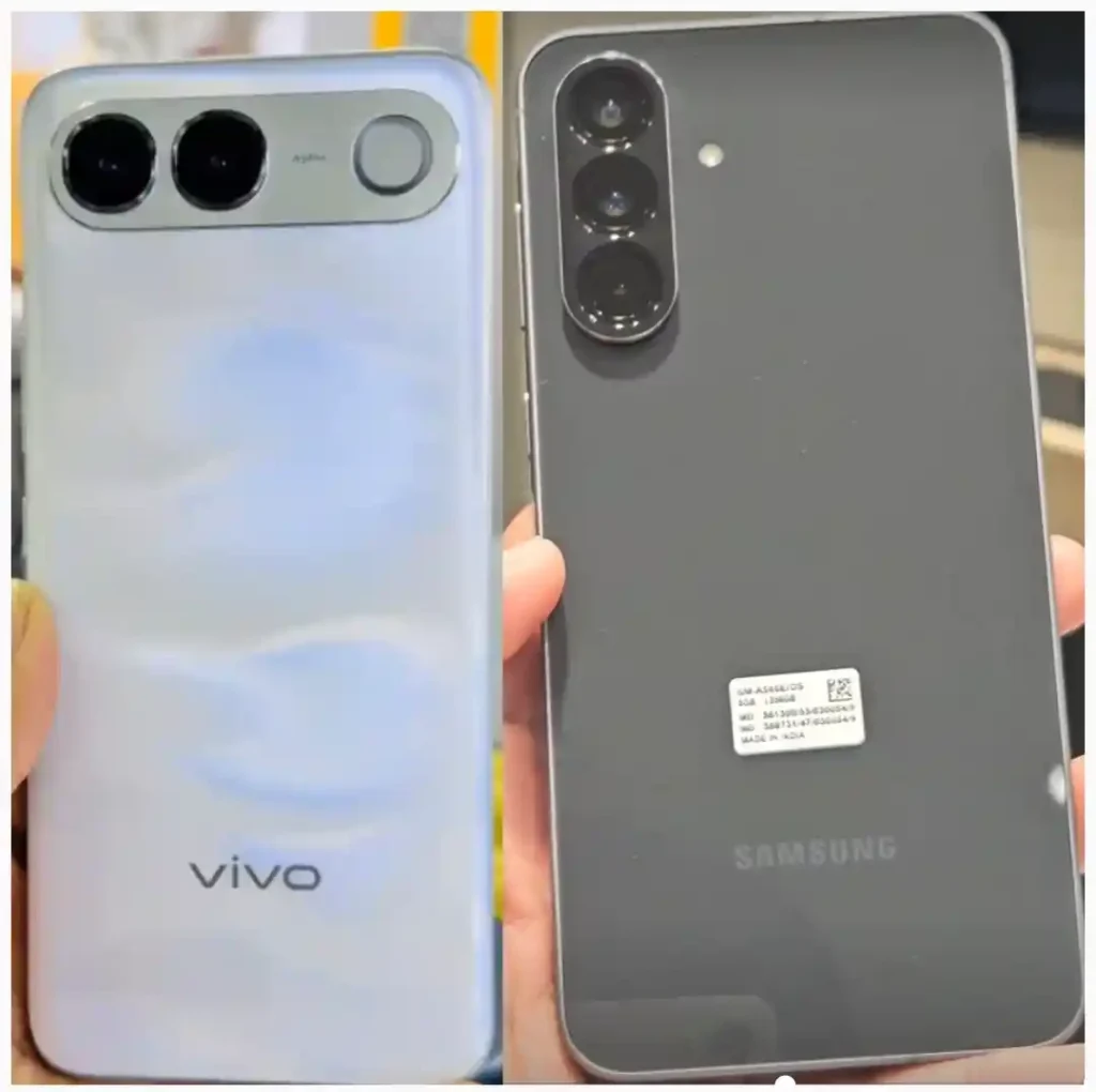 Samsung Galaxy A56 vs Vivo V80 Lite back camera design comparison