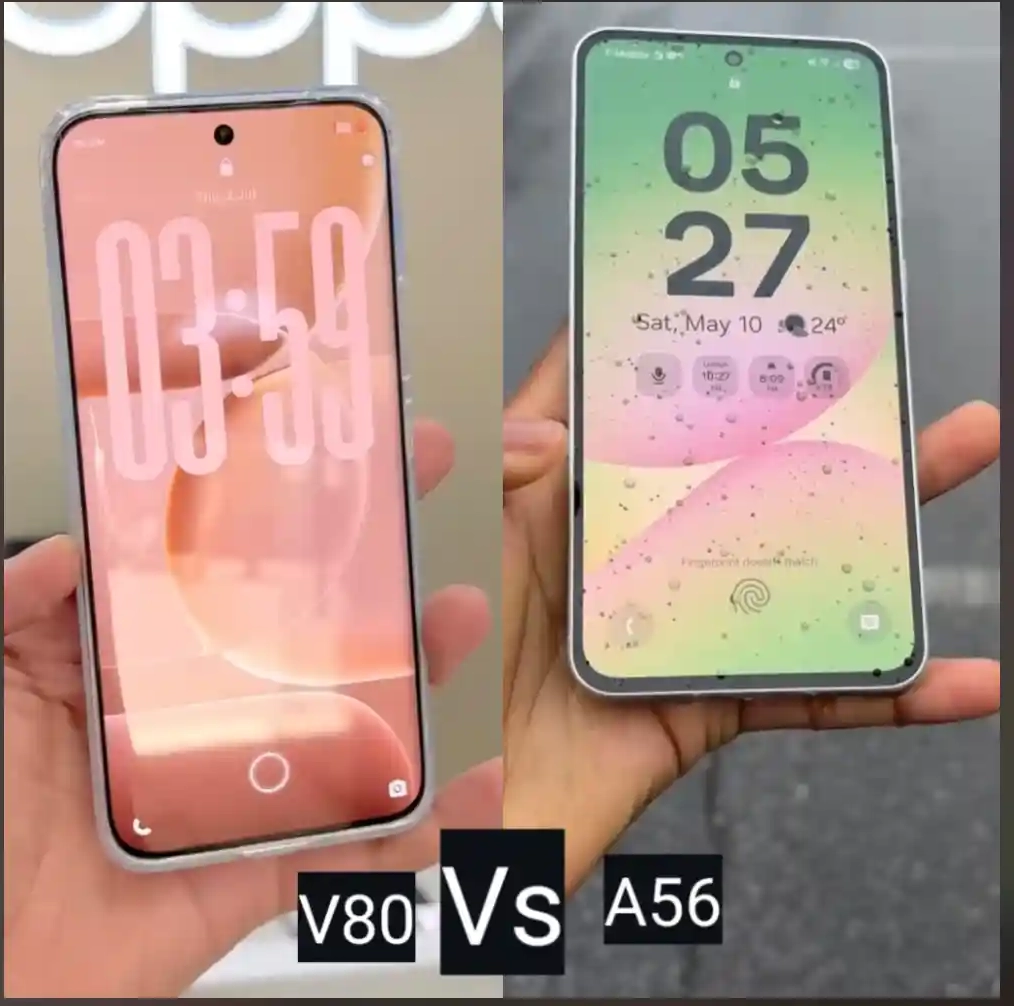 Samsung Galaxy A56 vs Vivo V80 Lite front display comparison