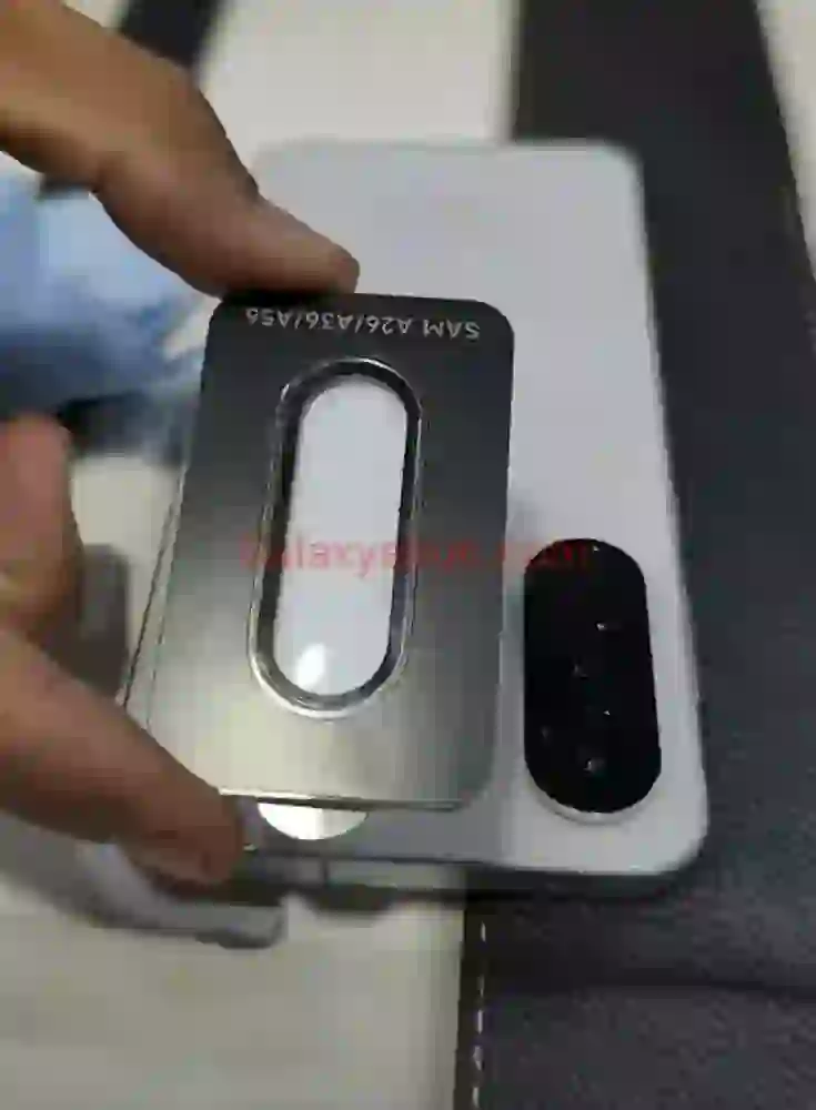 Applying a tempered glass Samsung Galaxy A56 camera lens protector for lens protection