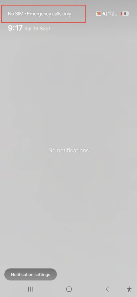 Samsung Galaxy A56 Emergency Calls Only Error
