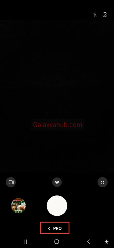 Galaxy A56 pro mode camera setting for manual focus