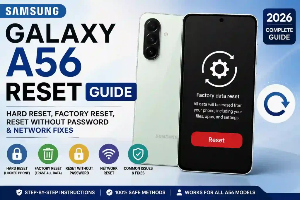 Samsung Galaxy A56 Reset Guide: Hard Reset, Factory Reset & Reset Without Password 2026