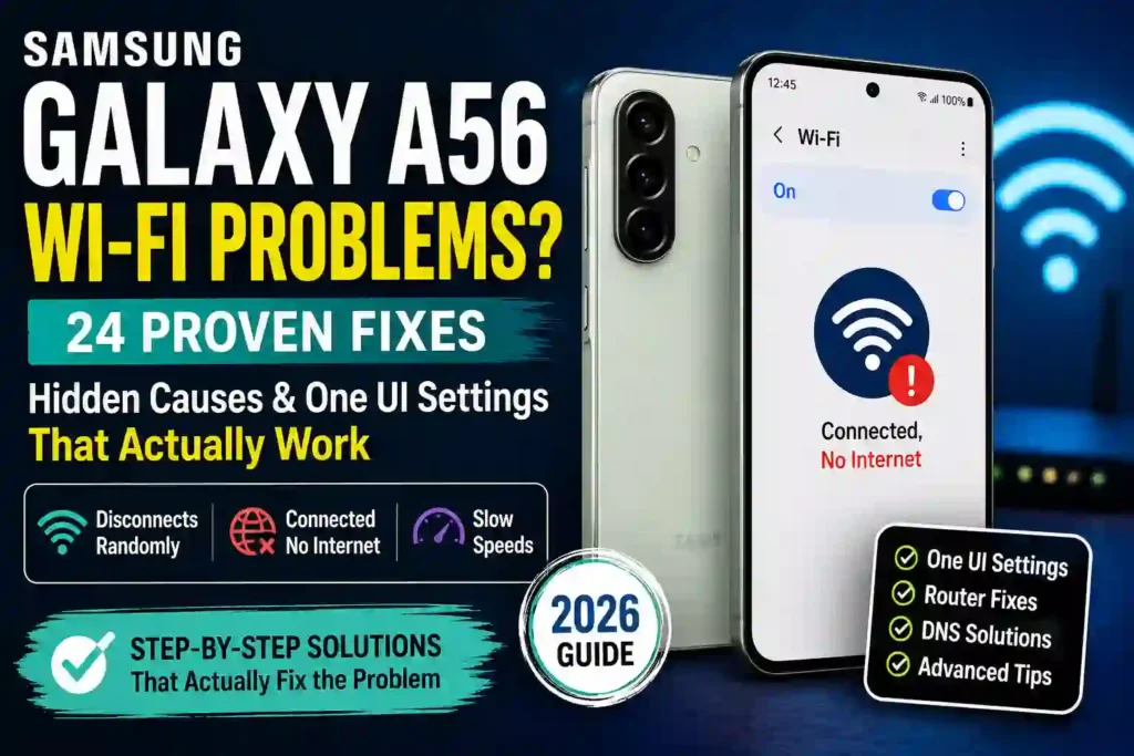 Samsung Galaxy A56 Wi-Fi Problems 24 Fixes That Actually Work