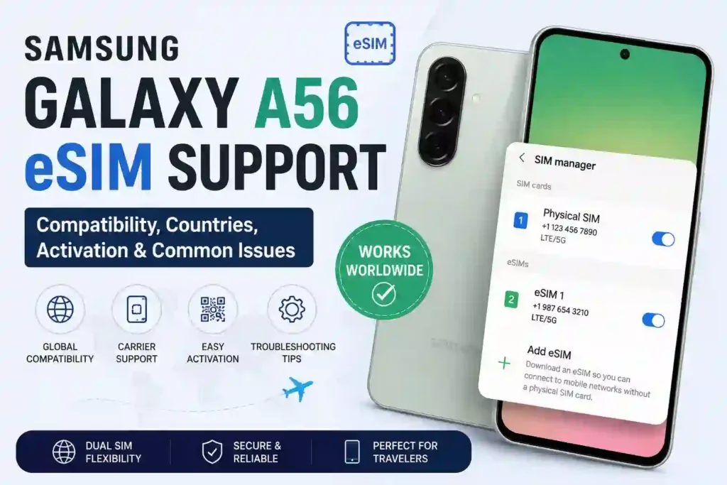 Samsung Galaxy A56 eSIM Support