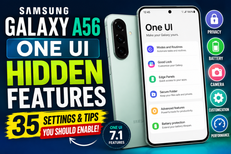 Samsung Galaxy A56 hidden features and One UI settings guide