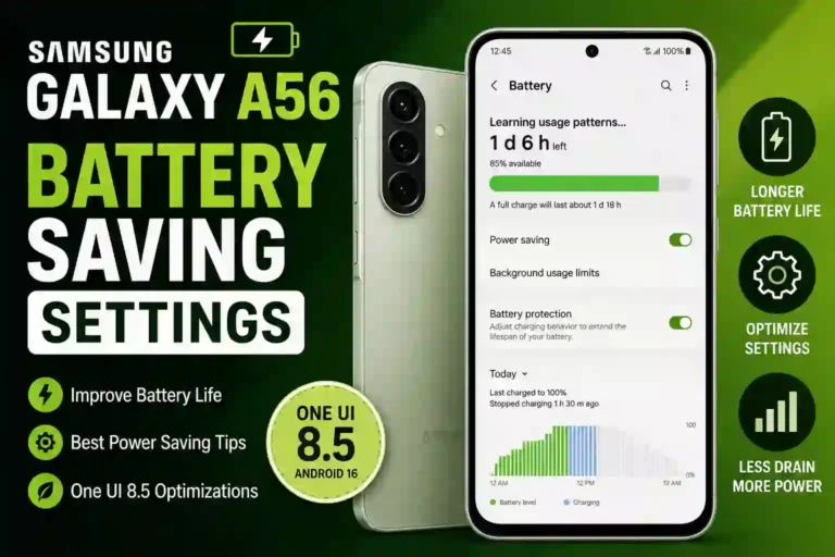 Samsung Galaxy A56 Battery Saving Settings: 15+ Tips for Better Battery Life (One UI 8.5)