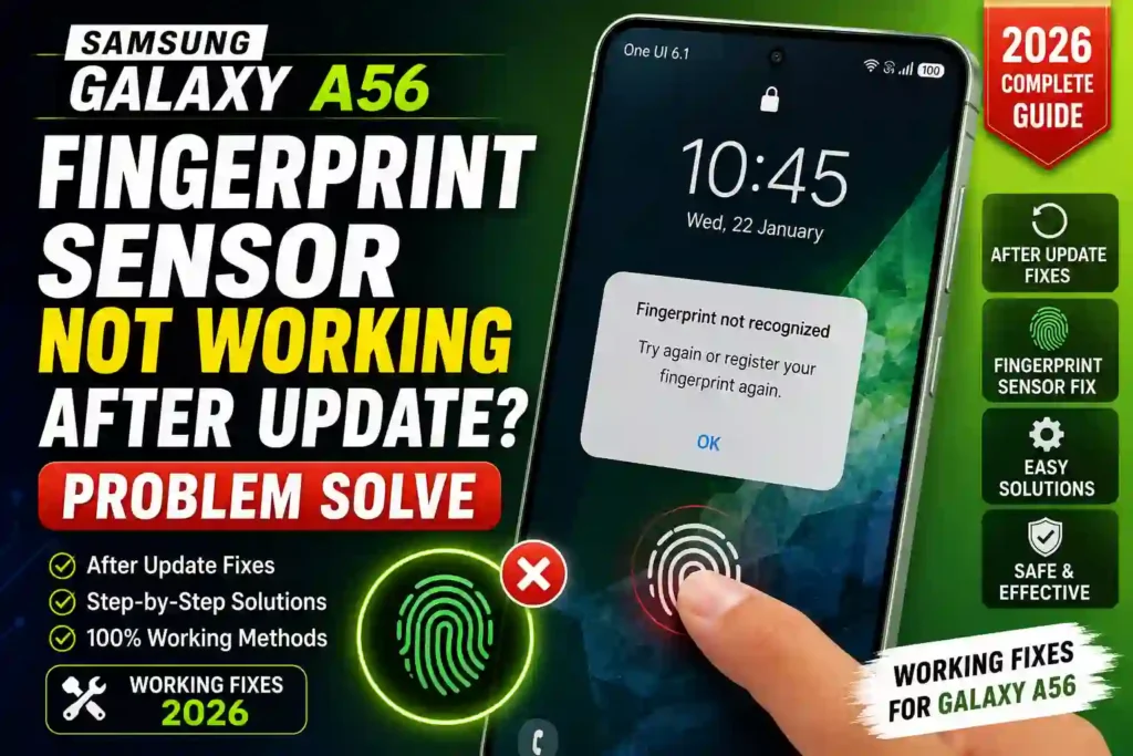 Samsung Galaxy A56 Fingerprint Sensor Not Working After Update Problem Solve 2026