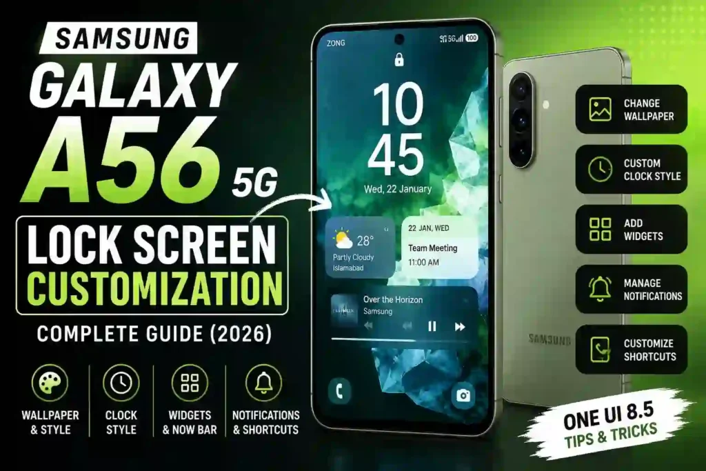 Samsung Galaxy A56 Lock Screen Customization