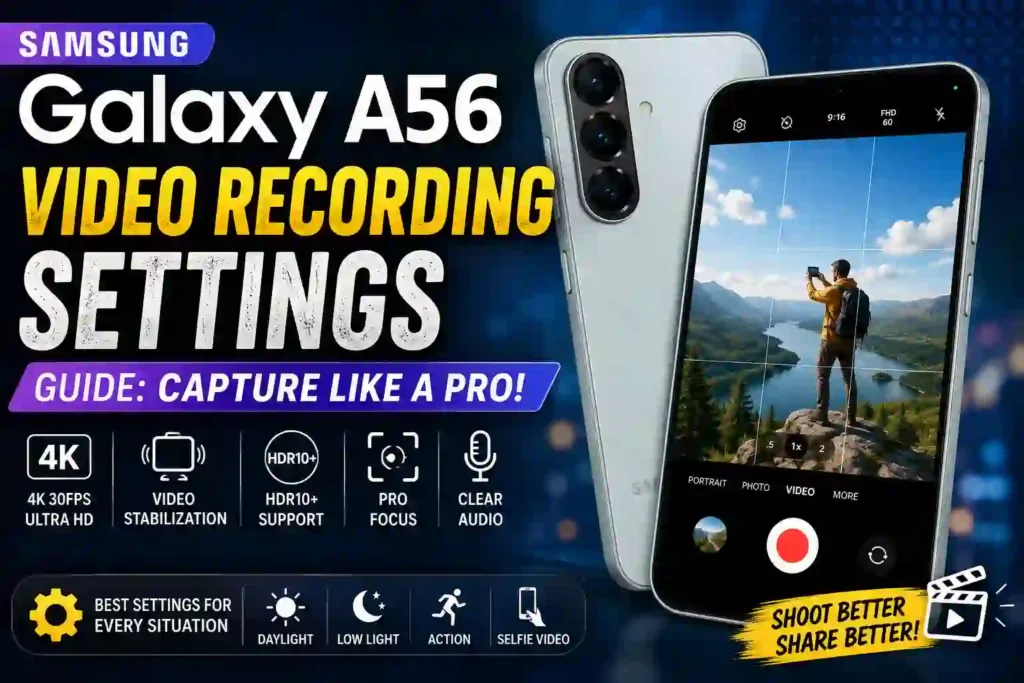 Samsung Galaxy A56 Video Recording Settings Guide Cover Banner