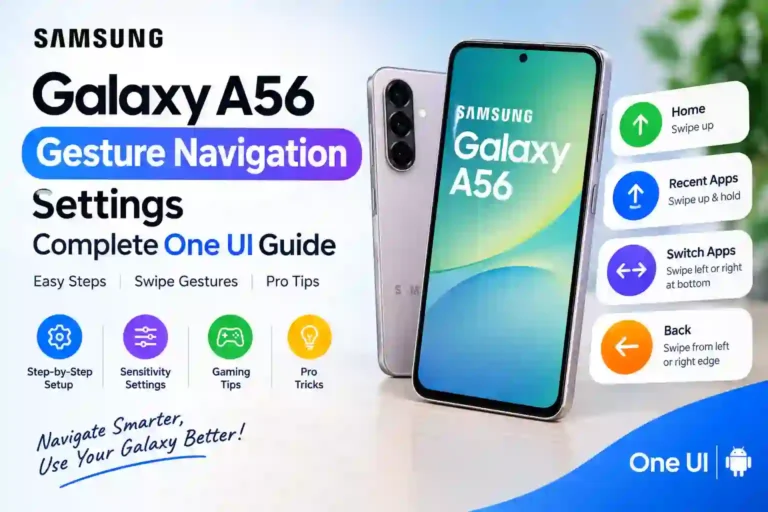 Samsung Galaxy A56 Gesture Navigation Settings: Complete One UI Guide 2026