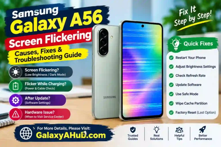Samsung Galaxy A56 Screen Flickering: 10 Fixes & Causes